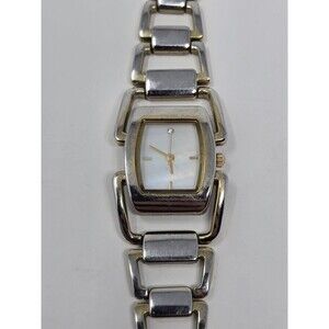 8 Inch Ladies Watch Silver & Gold Tone Mother Of Pearl Face 82937TC A126-12